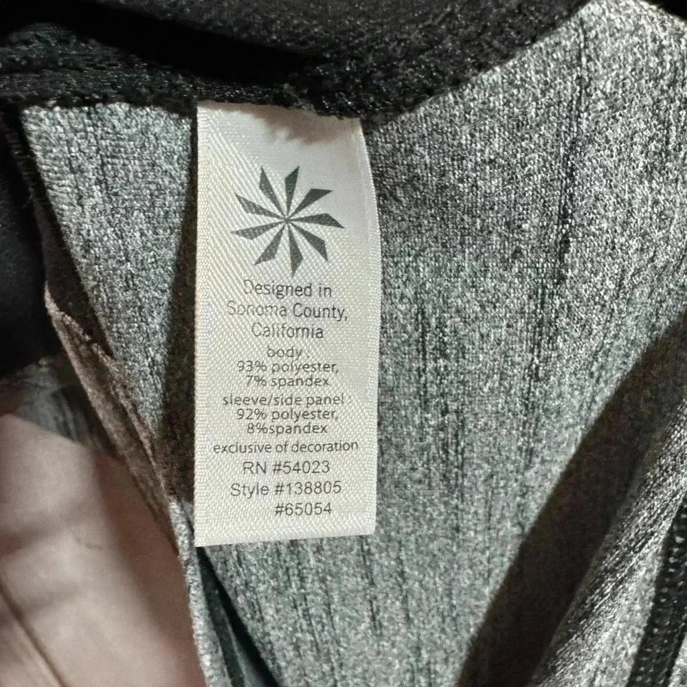 Athleta Women’s Running Wild Half Zip Pullover‎ Heather Grey Black Size Small - Picture 7 of 7